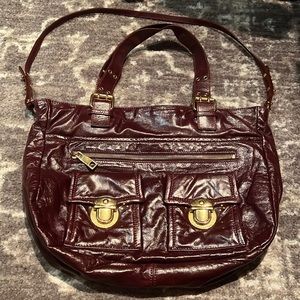 MARC JACOBS Large Stella Tote with Crossbody Strap - Burgundy